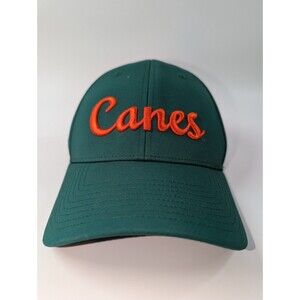 Adidas Miami Hurricanes Canes Fitted Hat L/XL Green Orange Canes NCAA Cap U Of M
